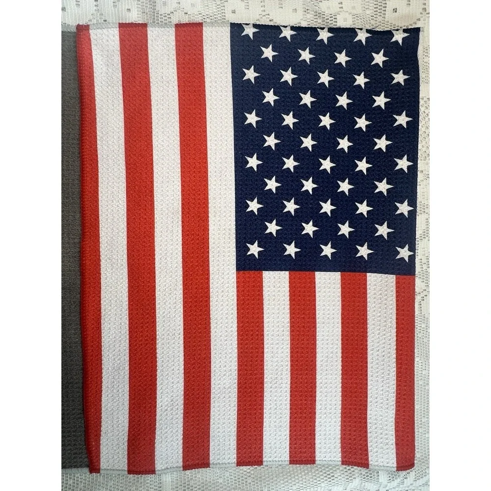 Serenoa Golf Club Logo Golf Towel American & Florida Flags Course Souvenir